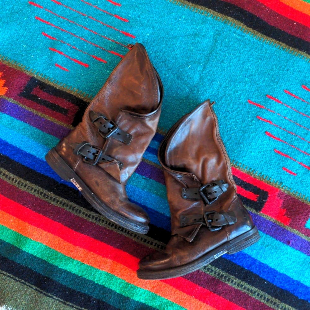 A.S.98 brown leather boots size 8 (39)